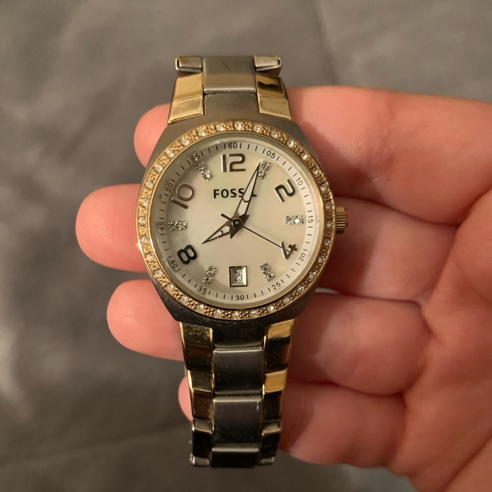 Fossil two tone women’s watch.